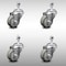 Service Caster 3 Inch SS Gray Polyurethane Wheel Swivel 1/2 Inch Threaded Stem Caster Set SCC SCC-SSTS20S314-PPUB-121315-4 - alternate 1